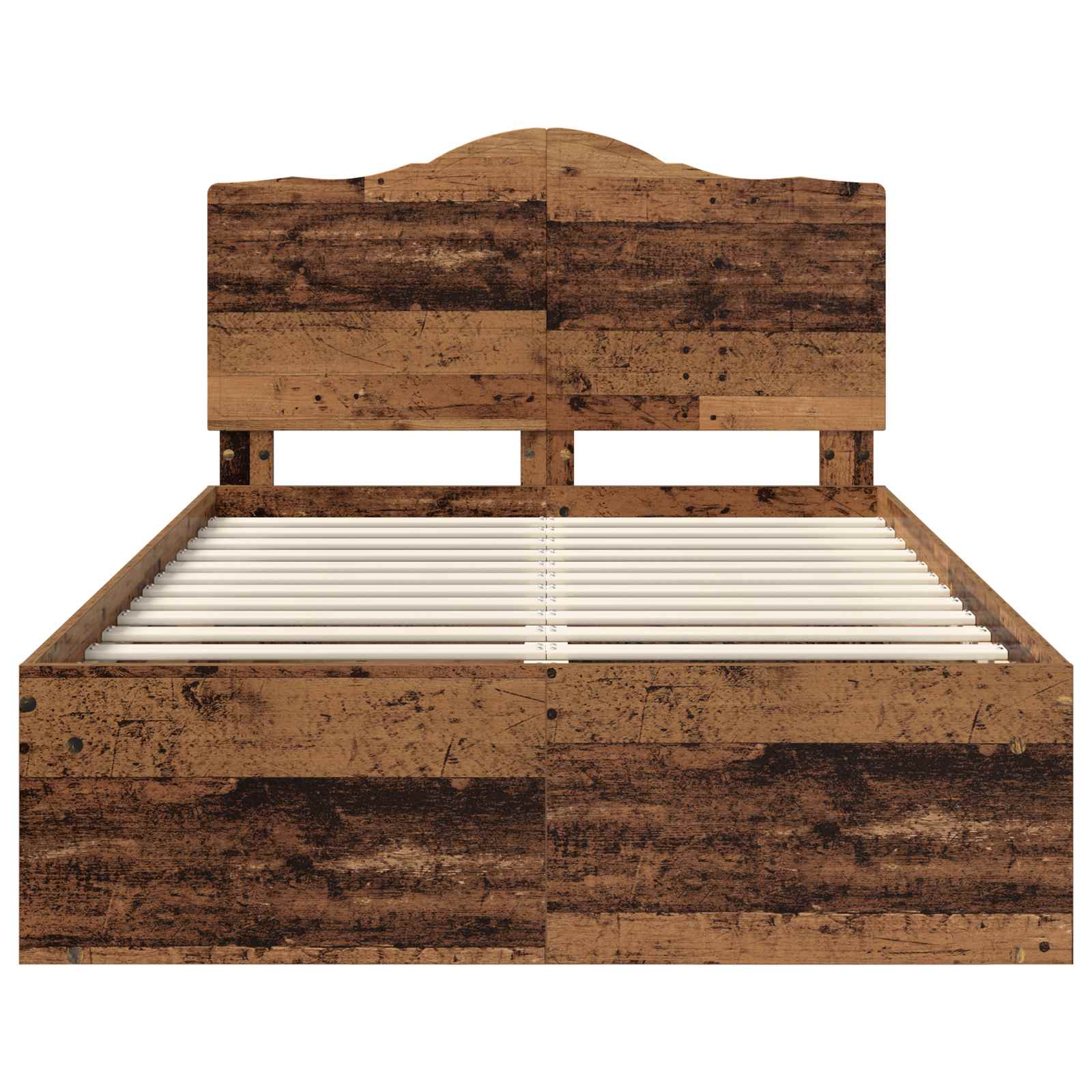 Sengestamme Med Hodegjerde Gammelt Tre 135 X 190 Cm Massiv Furu