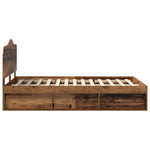 Sengestamme Med Hodegjerde Gammelt Tre 135 X 190 Cm Massiv Furu