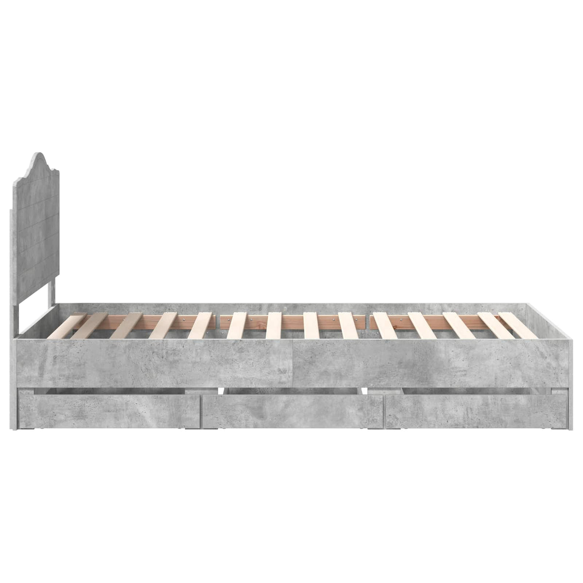 Sengestamme Med Skuff Betonggrå 75 X 190 Cm Ingeniørtre