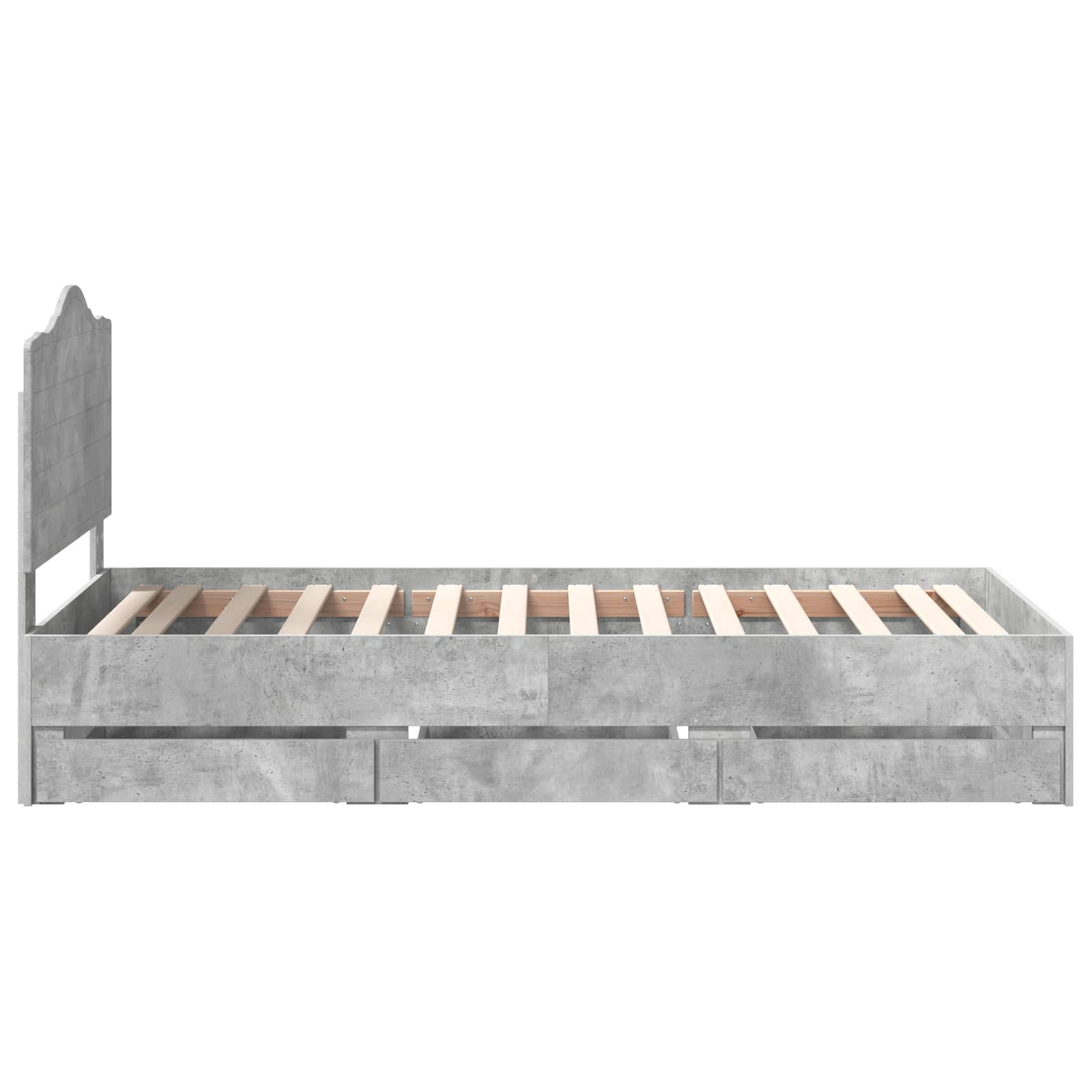 Sengestamme Med Skuff Betonggrå 75 X 190 Cm Ingeniørtre