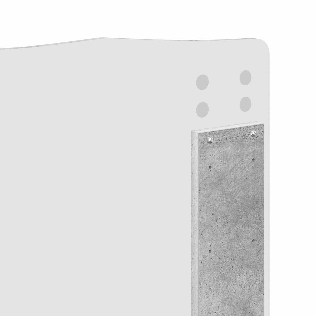 Seng Med Oppbevaring Betonggrå 180 X 200 Cm Konstruert Tre