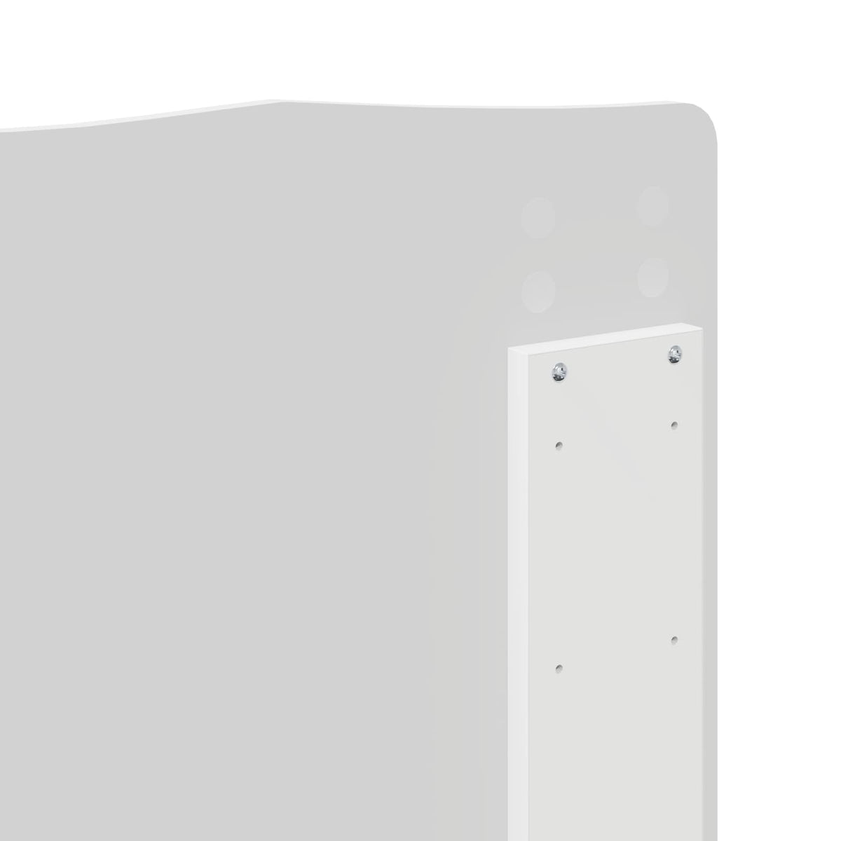 Seng Med Oppbevaring Med Skuff Hvit 140 X 190 Cm Konstruert Tre