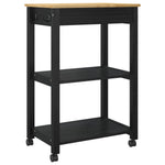 Kjøkkenvogn Ensfarget Svart 88,5 X 40 X 60 Cm