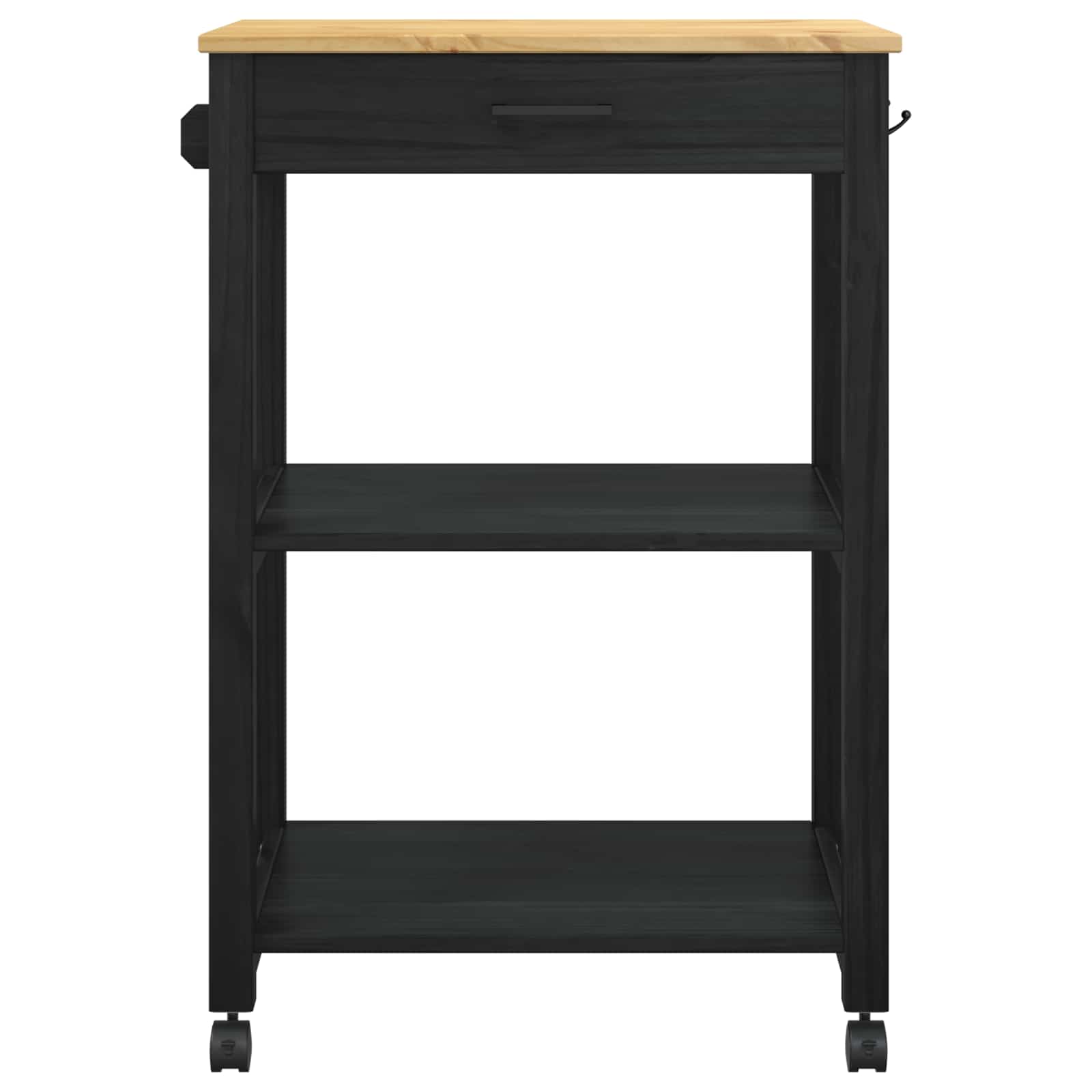 Kjøkkenvogn Ensfarget Svart 88,5 X 40 X 60 Cm