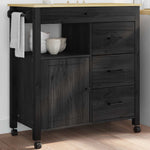 Kjøkkenvogn Ensfarget Svart