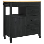 Kjøkkenvogn Ensfarget Svart