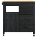 Kjøkkenvogn Ensfarget Svart