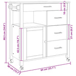 Kjøkkenvogn Ensfarget Svart