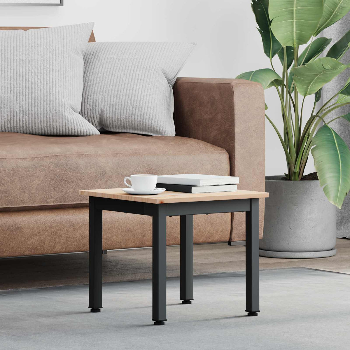 Kaffebord Naturlig 40 X 40 X 36 Cm Massiv Furu