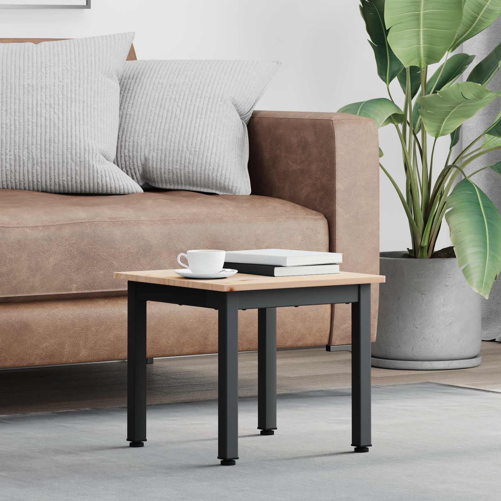Kaffebord Naturlig 40 X 40 X 36 Cm Massiv Furu
