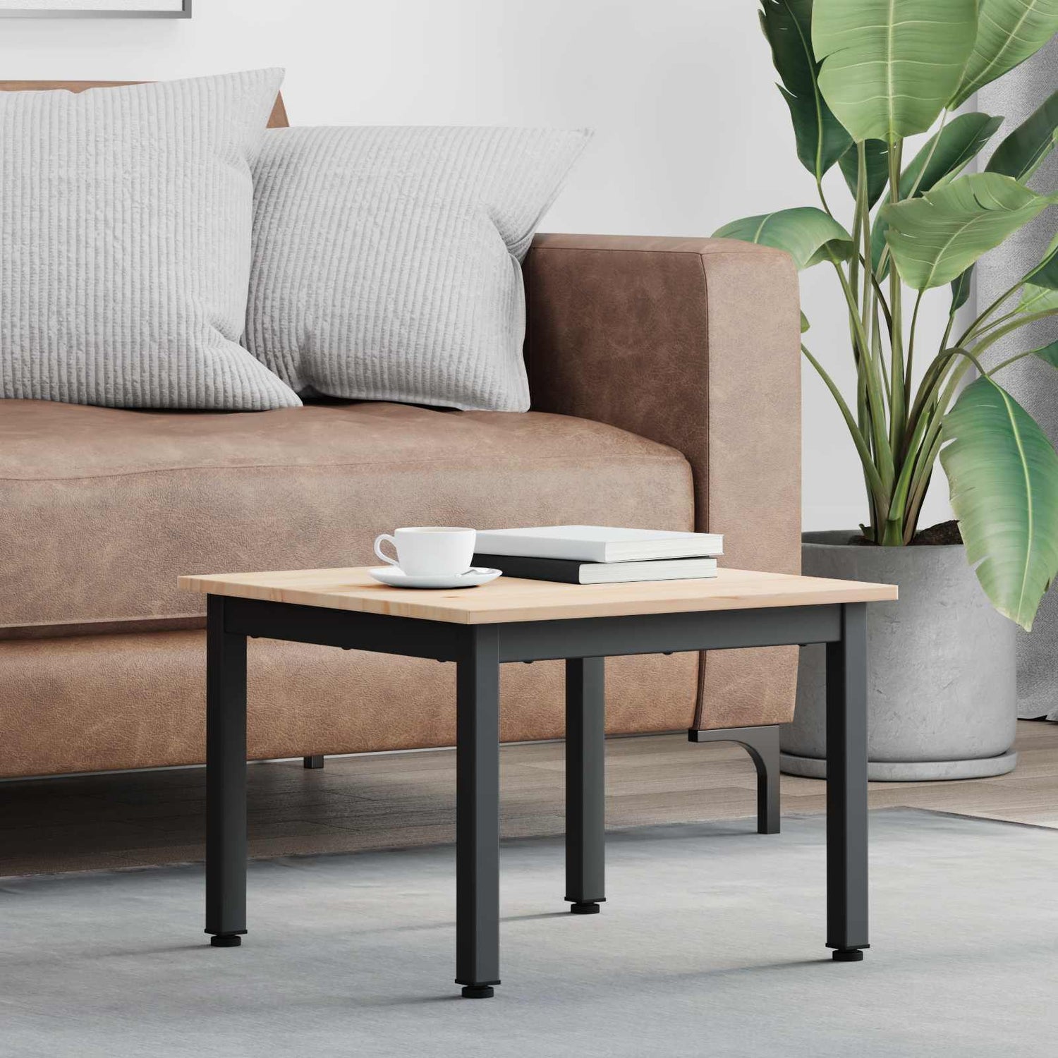 Kaffebord Naturlig 50 X 50 X 36 Cm Massiv Furu