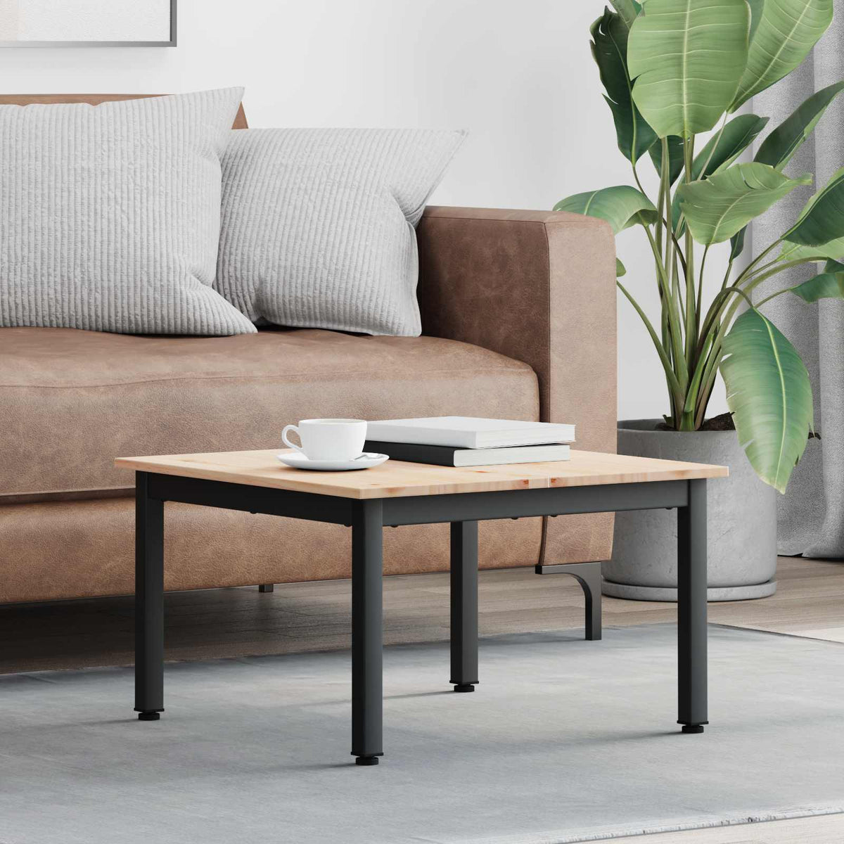 Kaffebord Naturlig 60 X 60 X 36 Cm Massiv Furu