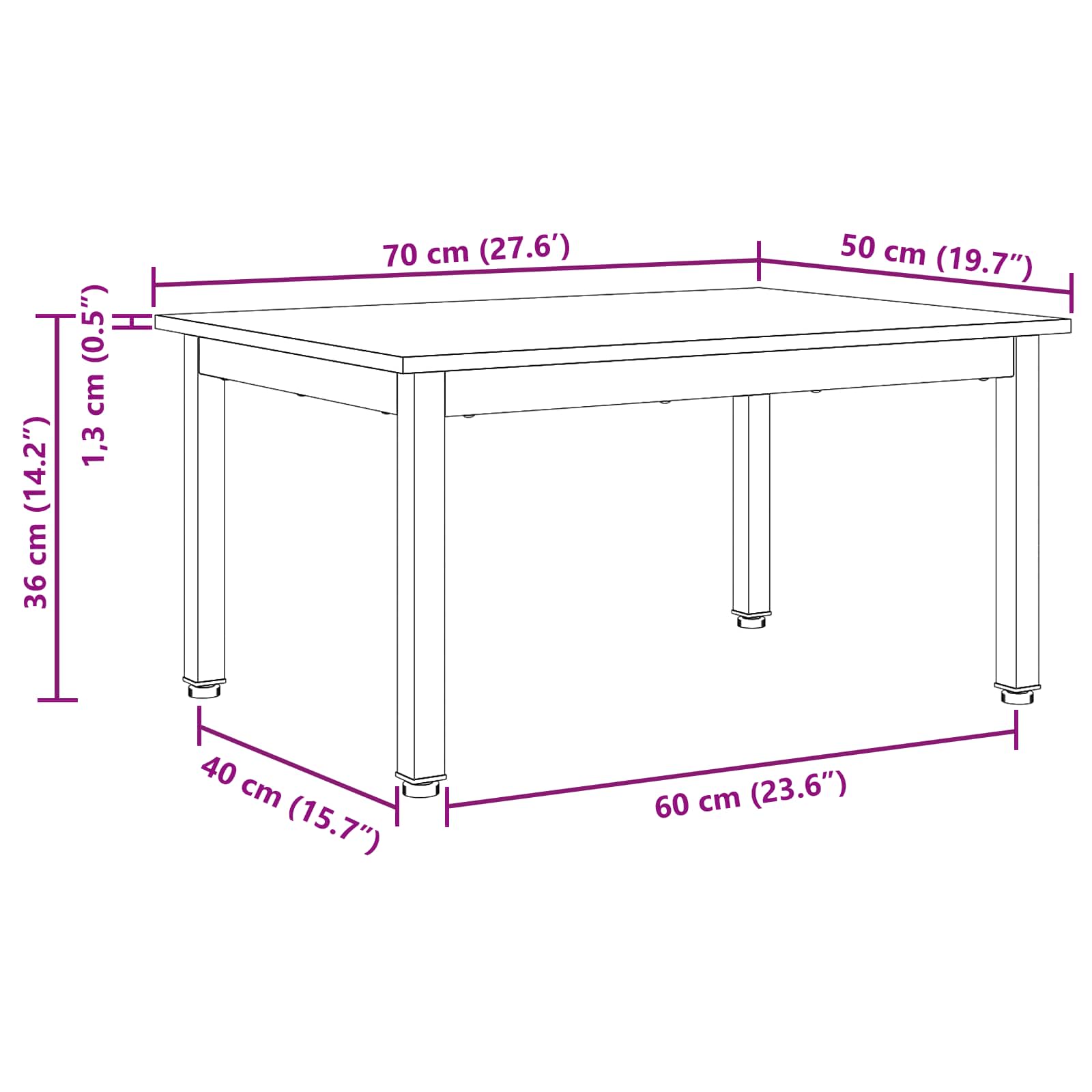 Kaffebord Naturlig 60 X 50 X 36 Cm Massiv Furu