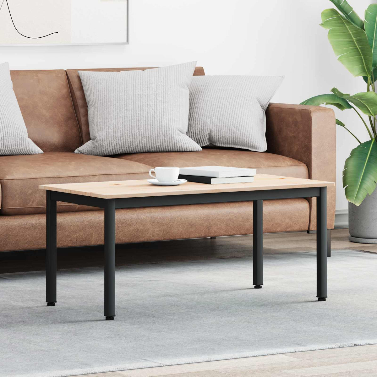 Kaffebord Naturlig 100 X 50 X 45 Cm Massiv Furu