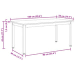 Kaffebord Naturlig 100 X 50 X 45 Cm Massiv Furu