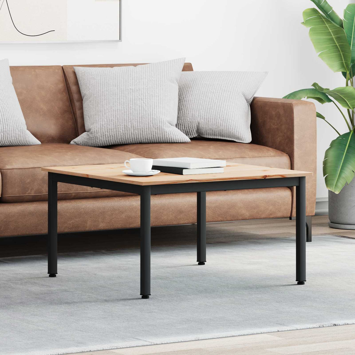 Kaffebord Naturlig 80 X 80 X 45 Cm Massiv Furu