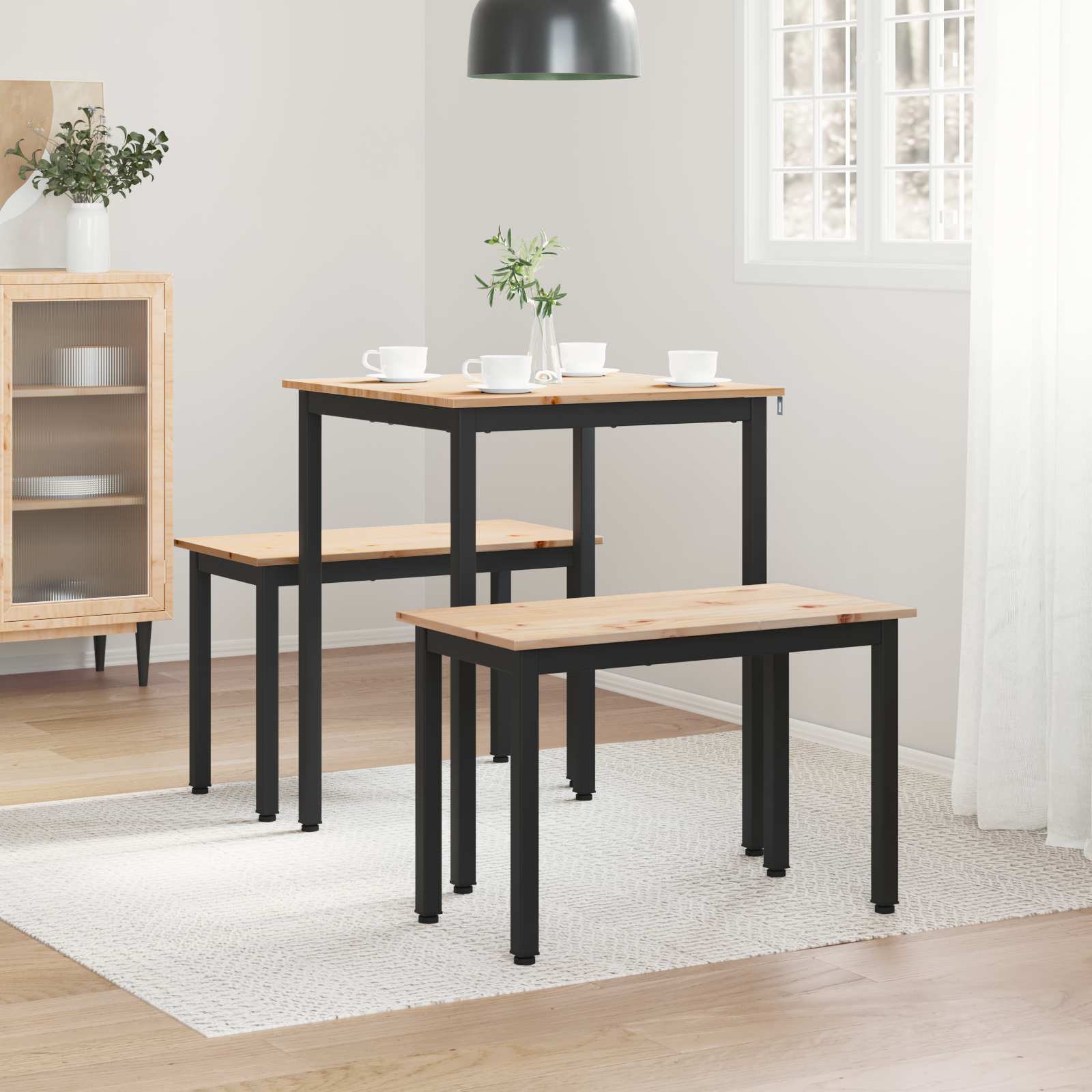 Spisebord Naturlig 60 X 60 X 75 Cm Massiv Furu