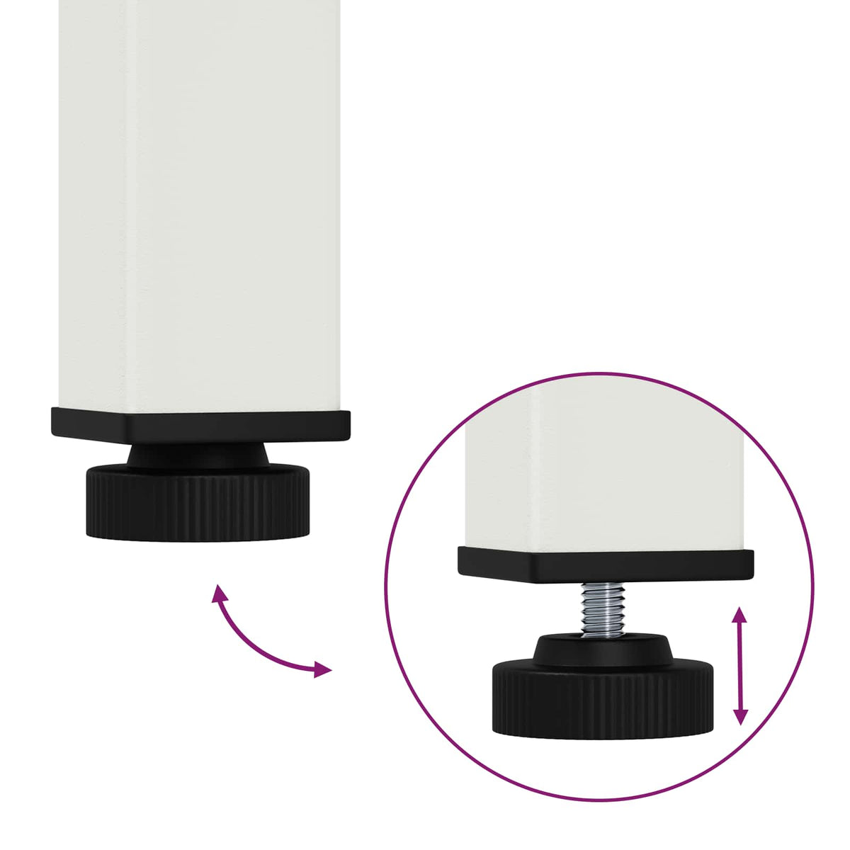 Spisebord Hvit 60 X 60 X 75 Cm Massiv Furu