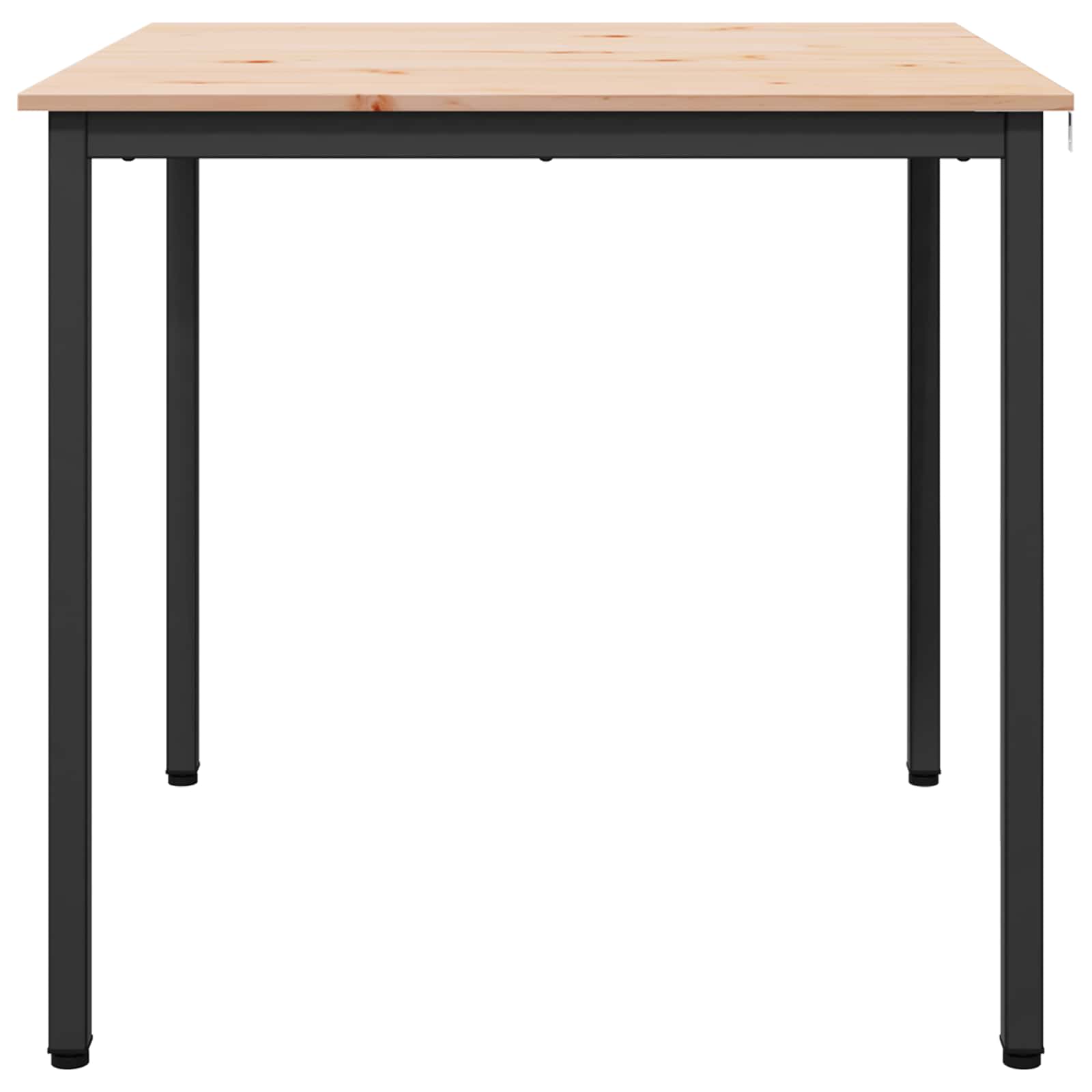 Spisebord Naturlig 80 X 80 X 75 Cm Massiv Furu