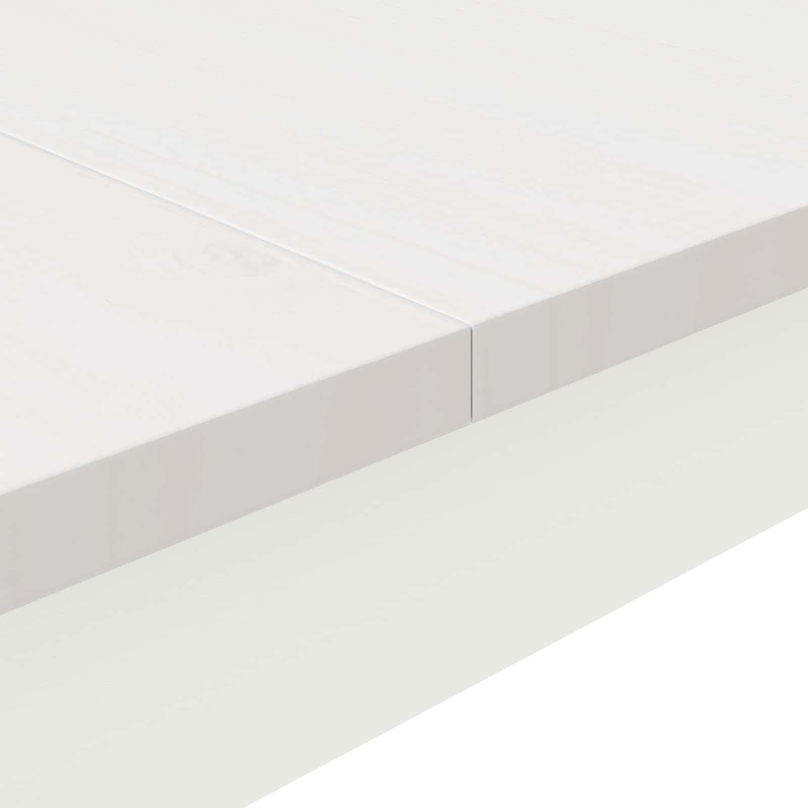 Spisebord Hvit 140 X 80 X 75 Cm Massiv Furu