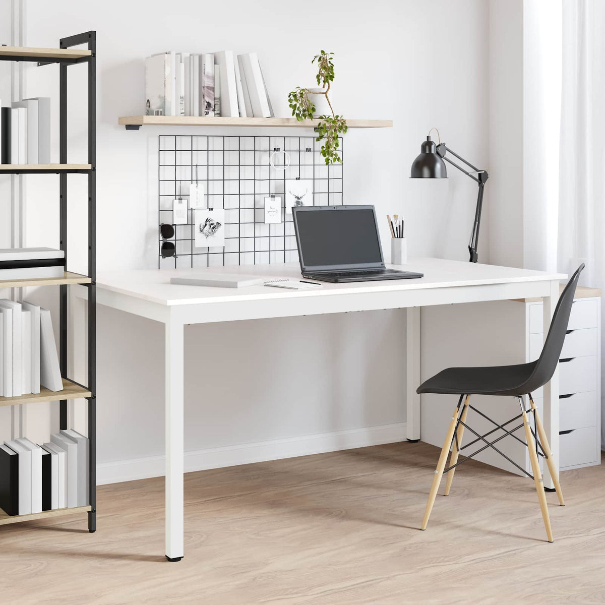 Spisebord Hvit 150 X 90 X 75 Cm Massiv Furu