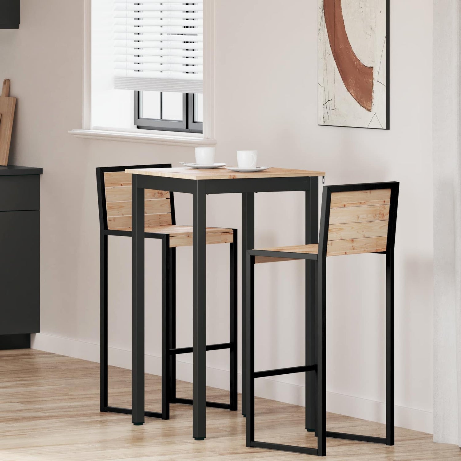 Barbord Naturlig 60 X 60 X 105 Cm Massiv Furu