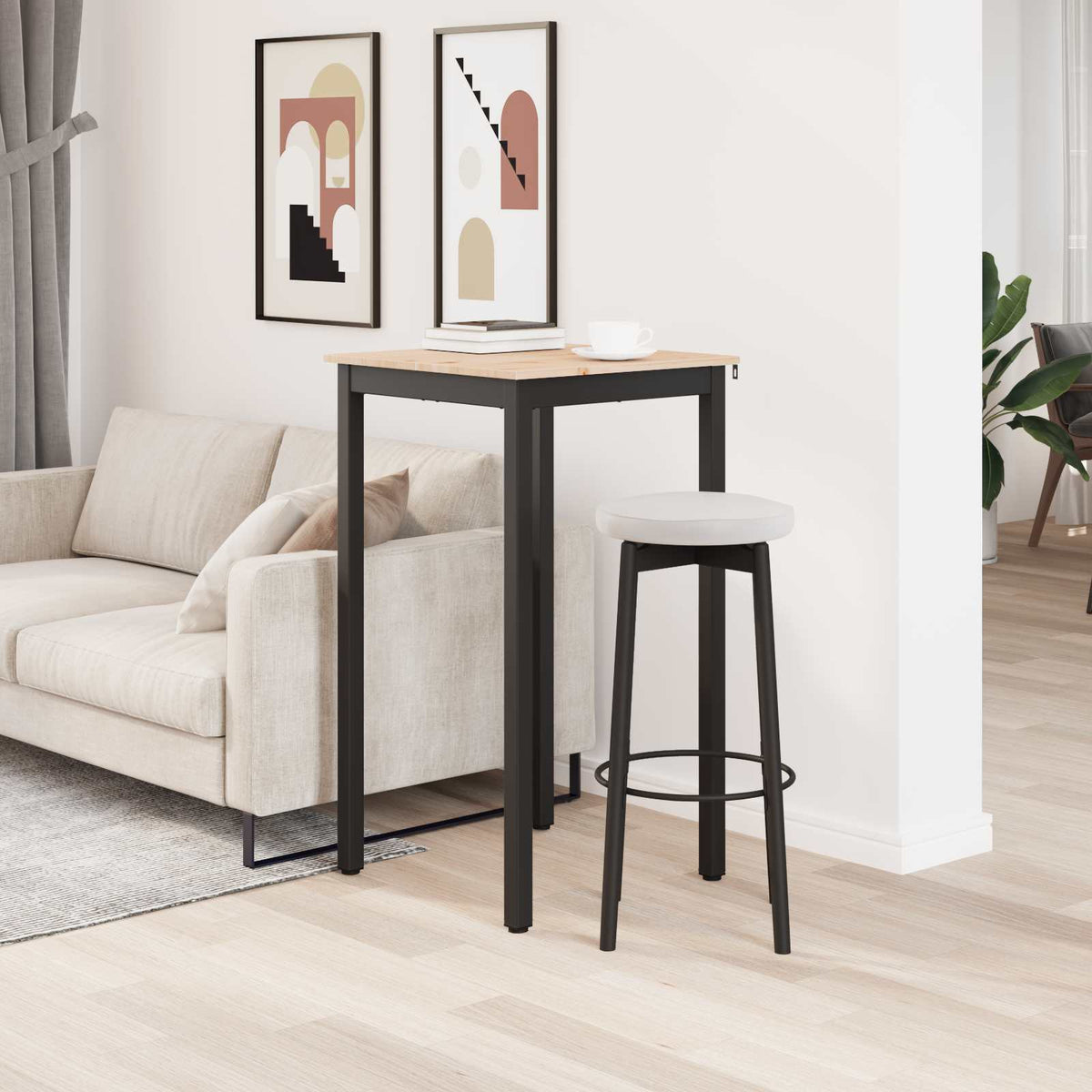 Barbord Naturlig 60 X 60 X 105 Cm Massiv Furu