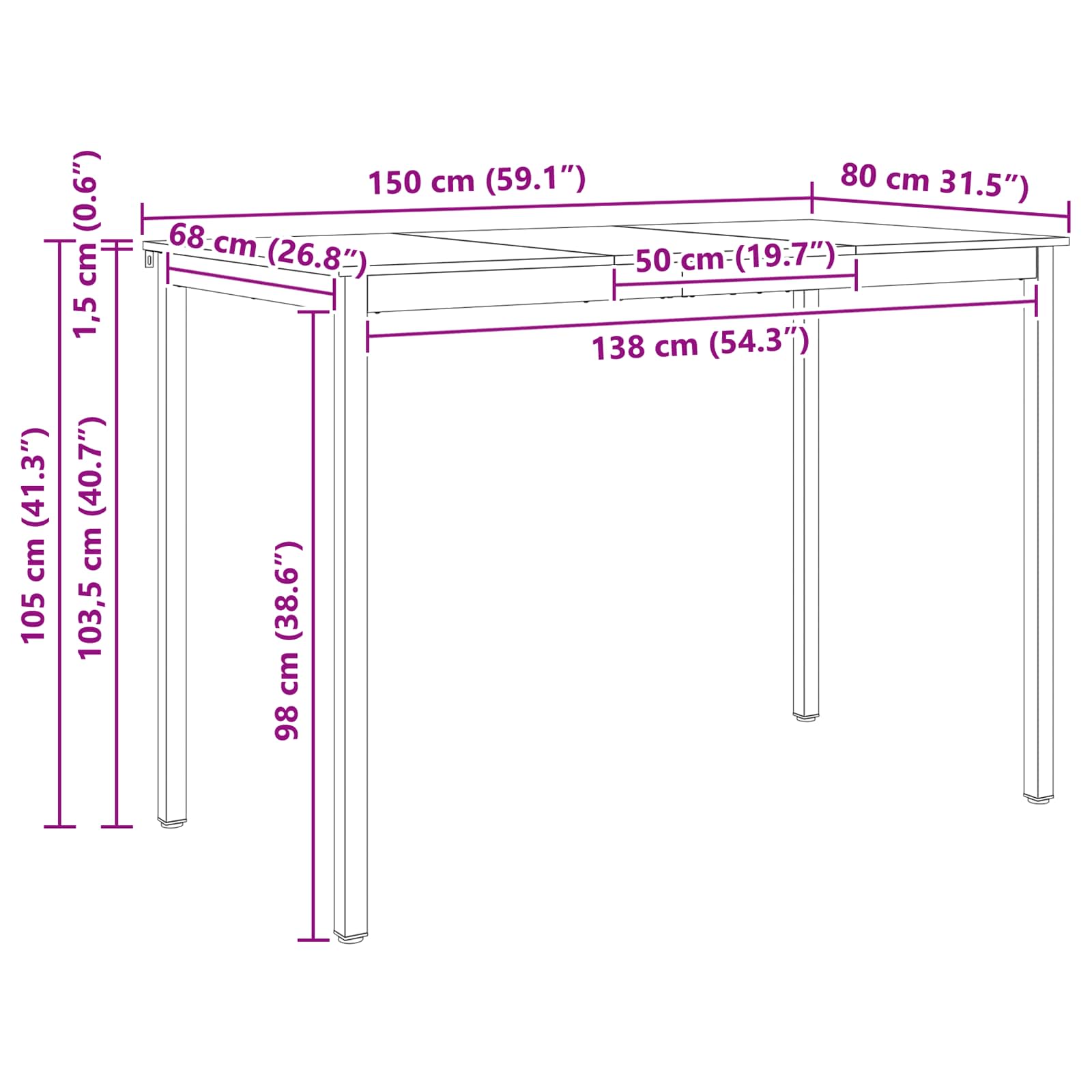 Barbord Naturlig 110 X 55 X 105 Cm Massiv Furu