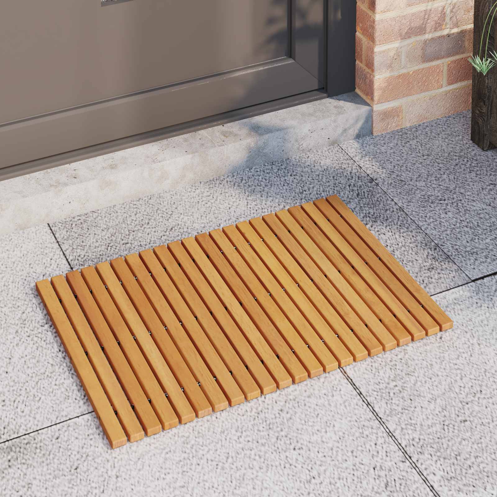 Badematte Brun 60 X 40 Cm Solid Akasietre