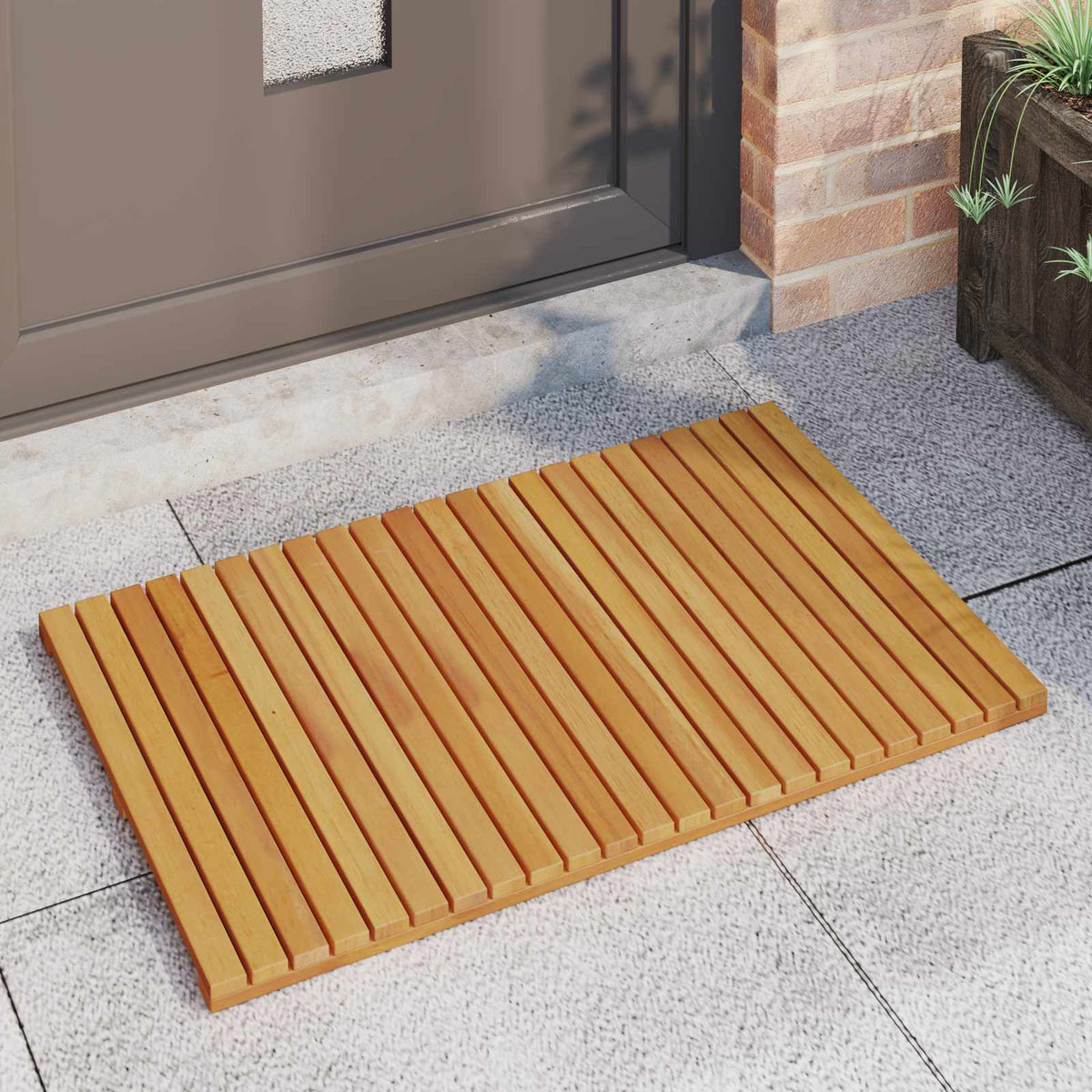 Badematte Ensfarget Brun 80 X 50 Cm Tre