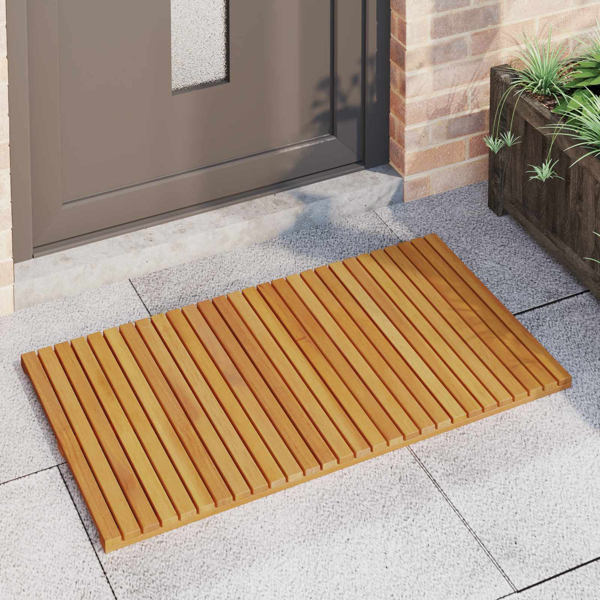Badematte Ensfarget Brun 100 X 55 Cm Tre