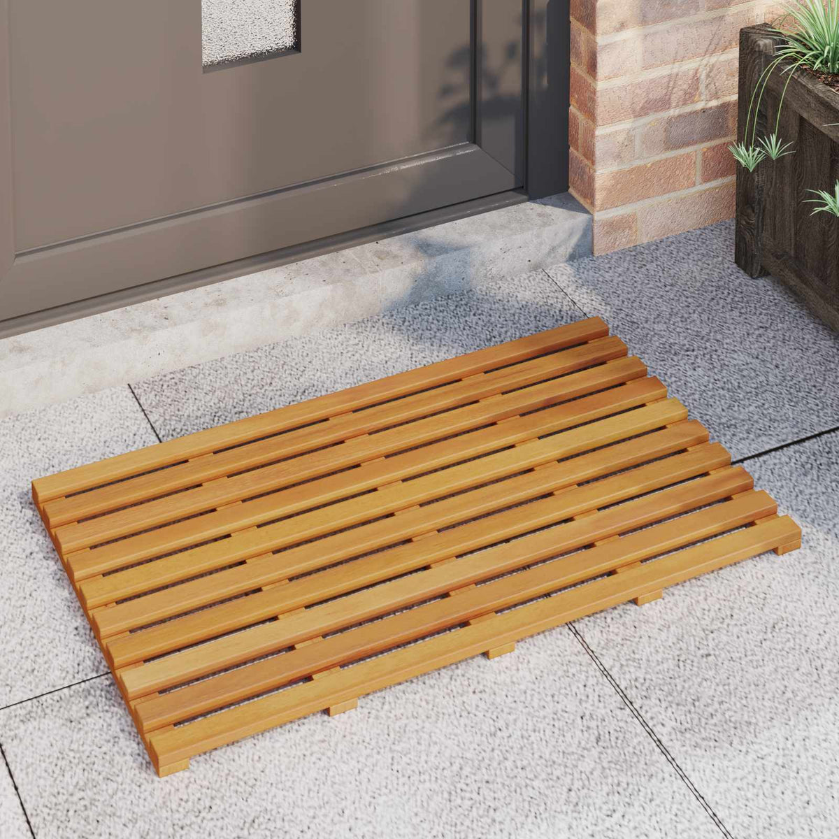 Badematte Ensfarget Brun 80 X 48 X 2,5 Cm Tre