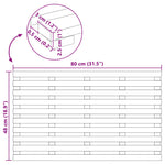 Badematte Ensfarget Brun 80 X 48 X 2,5 Cm Tre