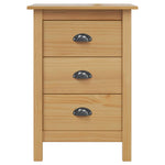 Nattbordskap Med Skuff Honning Brun 46 X 35 X 65 Cm Massiv Furu