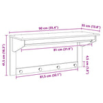 Kleshenger Hill Honning Brun 90 X 35 X 41.5 Cm Massiv Furu