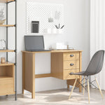 Bord Med Skuffer Honning Brun 100 X 45 X 74 Cm Massiv Furu