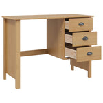 Bord Med Skuffer Honning Brun 100 X 45 X 74 Cm Massiv Furu