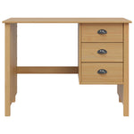 Bord Med Skuffer Honning Brun 100 X 45 X 74 Cm Massiv Furu