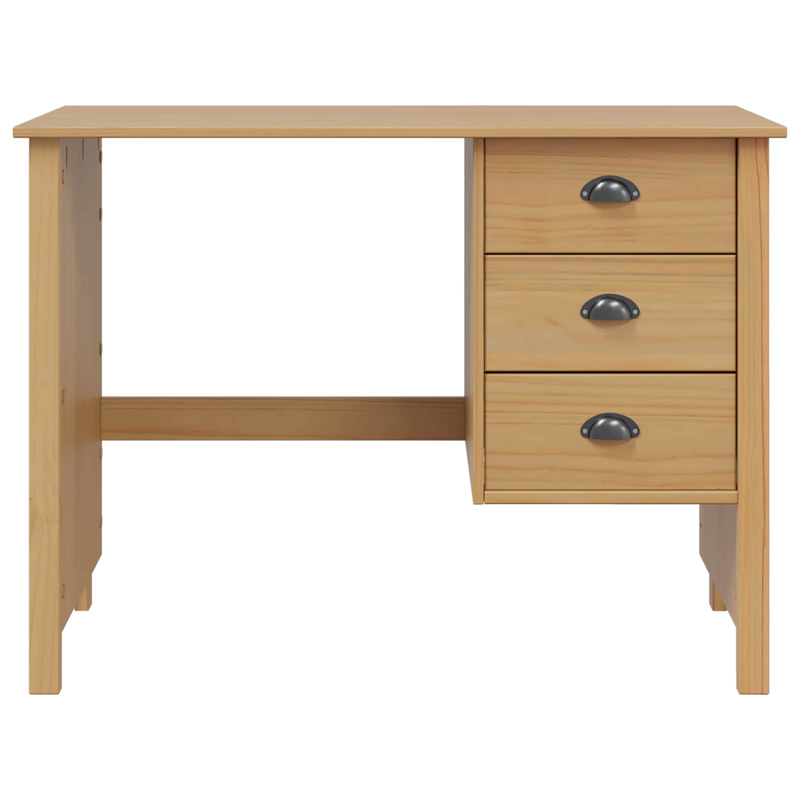 Bord Med Skuffer Honning Brun 100 X 45 X 74 Cm Massiv Furu