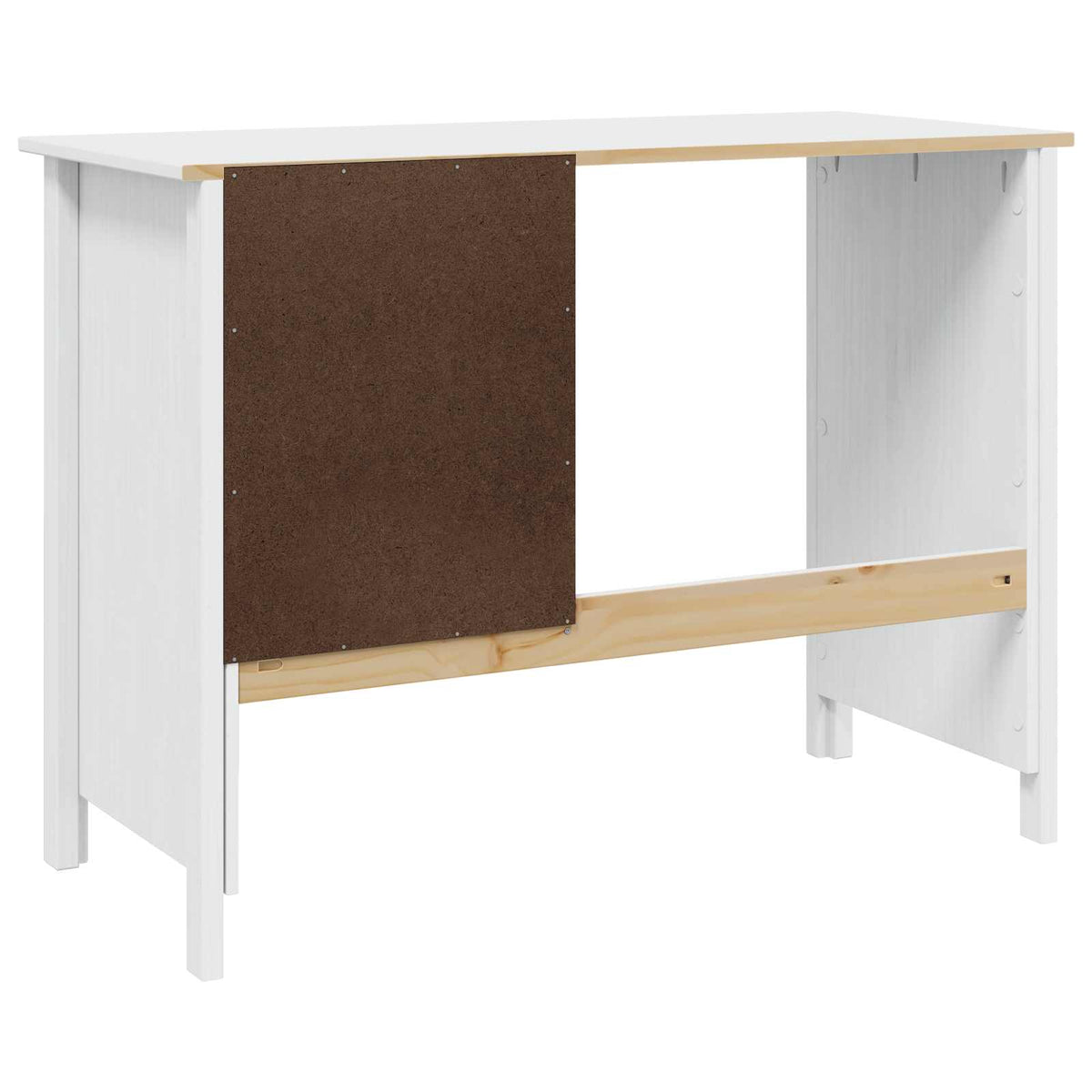 Bord Med Skuffer Med Skuff Hvit 100 X 45 X 74 Cm Massiv Furu