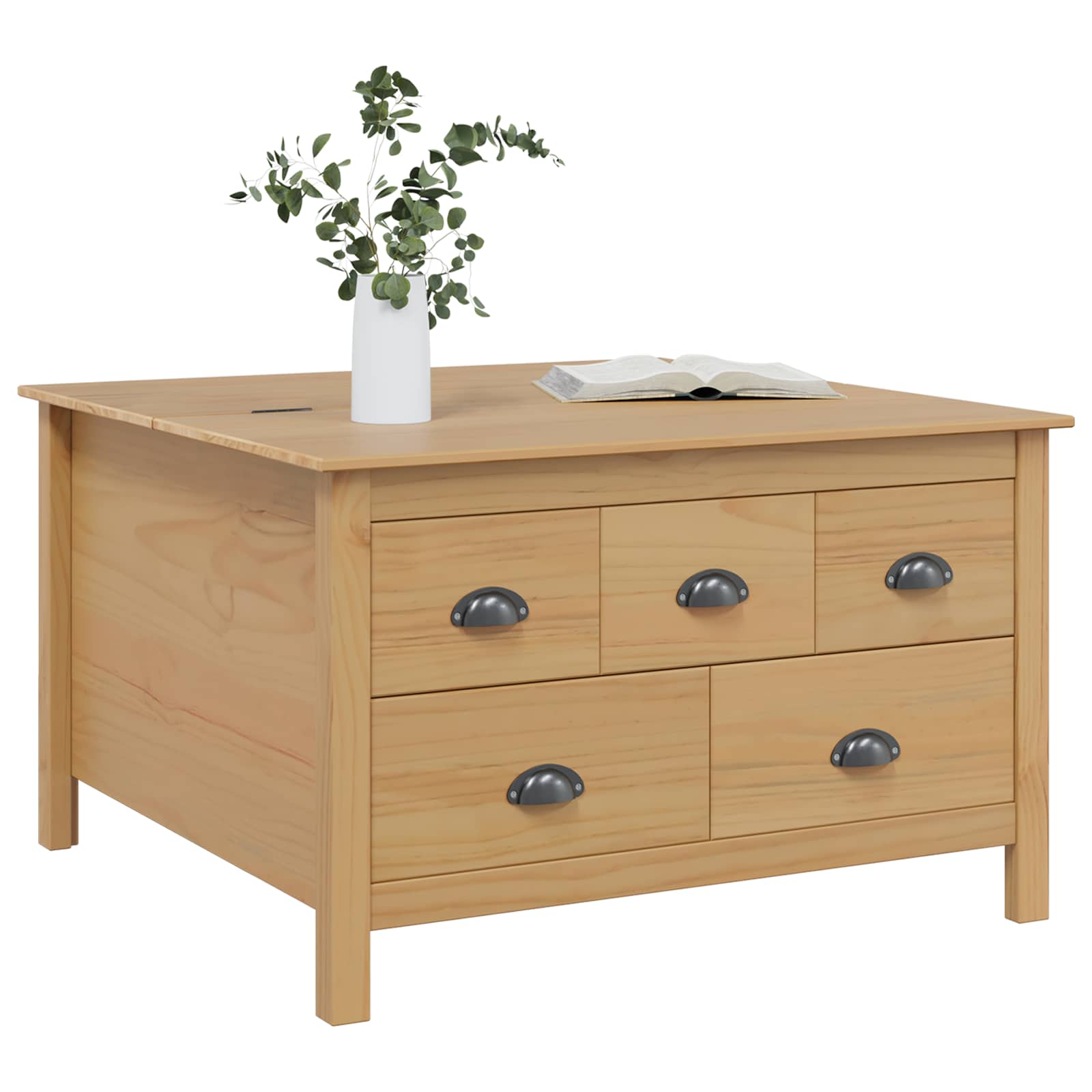 Kaffebord Honning Brun 79.5 X 79.5 X 49 Cm Massiv Furu