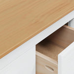 Kaffebord Hvit Og Honningbrun 79.5 X 79.5 X 49 Cm Massiv Furu