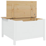 Kaffebord Hvit Og Honningbrun 79.5 X 79.5 X 49 Cm Massiv Furu