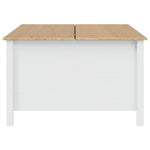 Kaffebord Hvit Og Honningbrun 79.5 X 79.5 X 49 Cm Massiv Furu