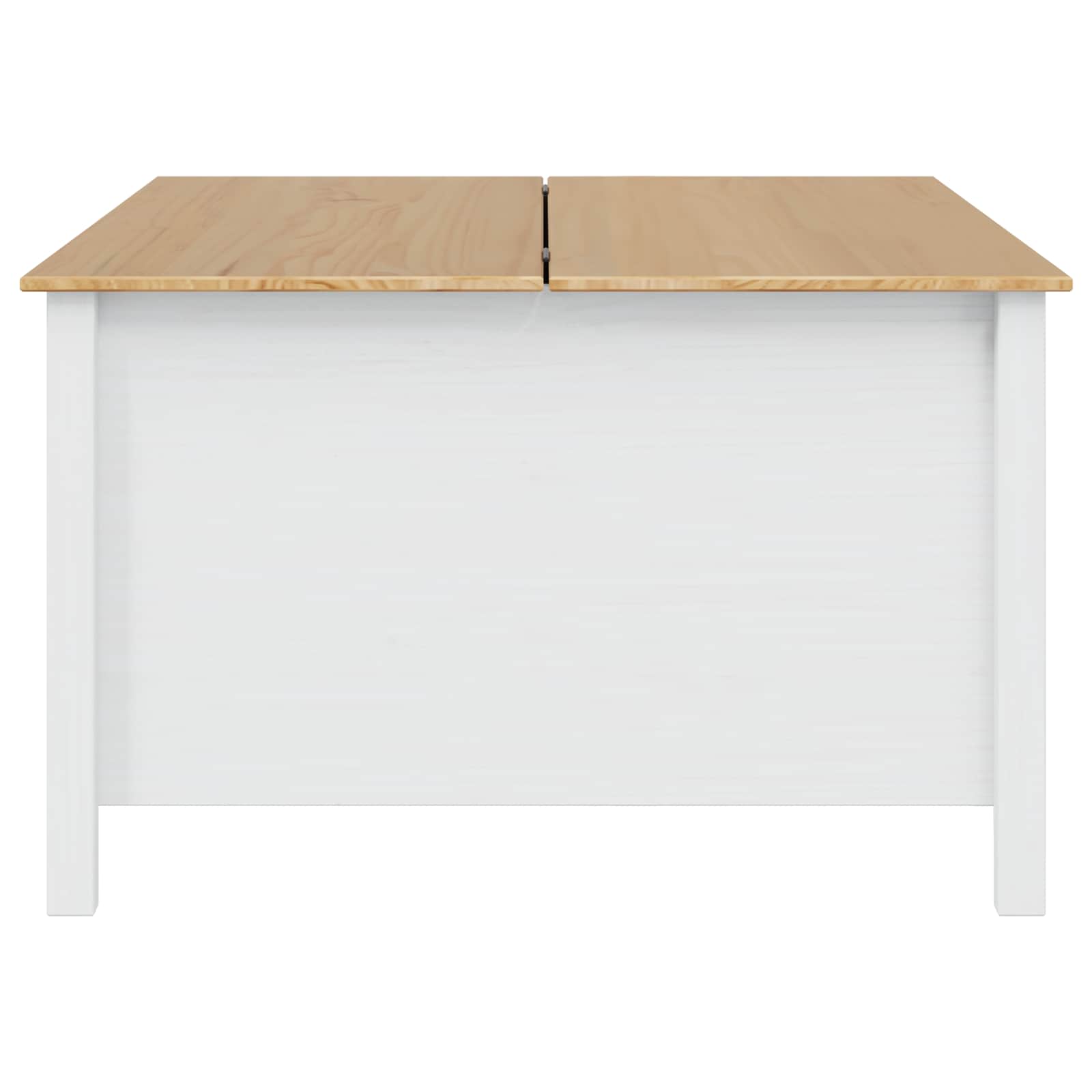 Kaffebord Hvit Og Honningbrun 79.5 X 79.5 X 49 Cm Massiv Furu