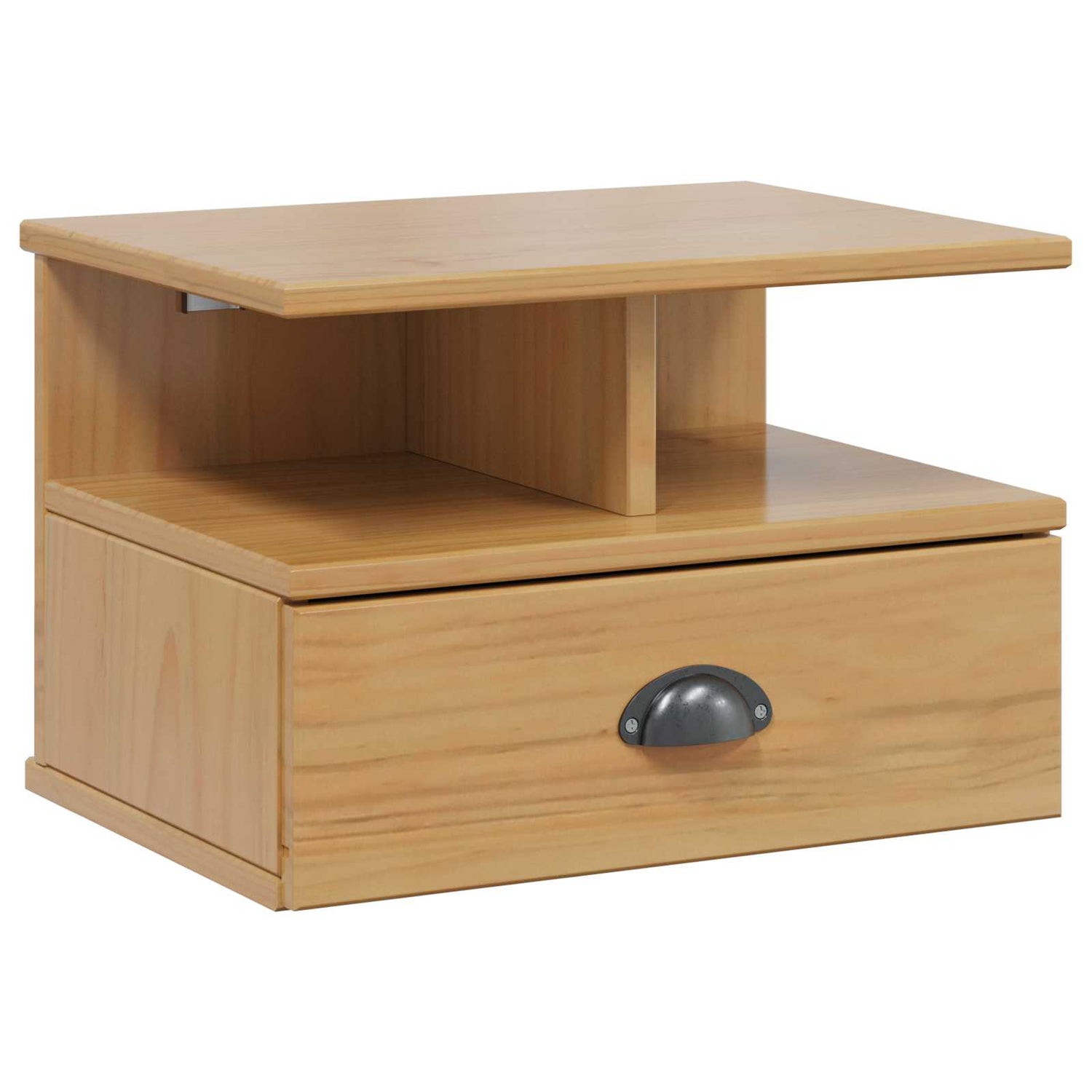 Nattbordskap Med Skuff Honning Brun 40 X 31 X 27 Cm Massiv Furu