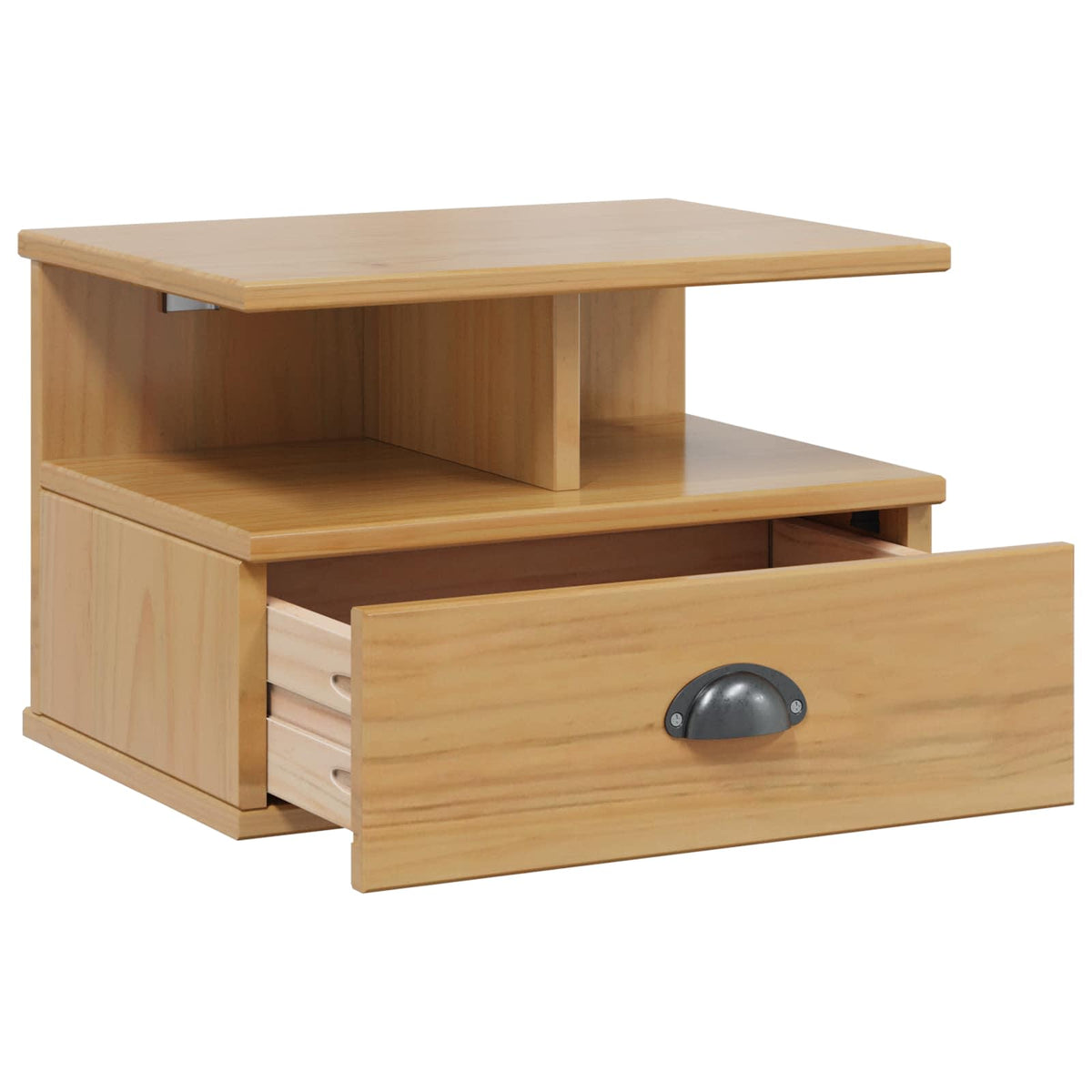 Nattbordskap Med Skuff Honning Brun 40 X 31 X 27 Cm Massiv Furu