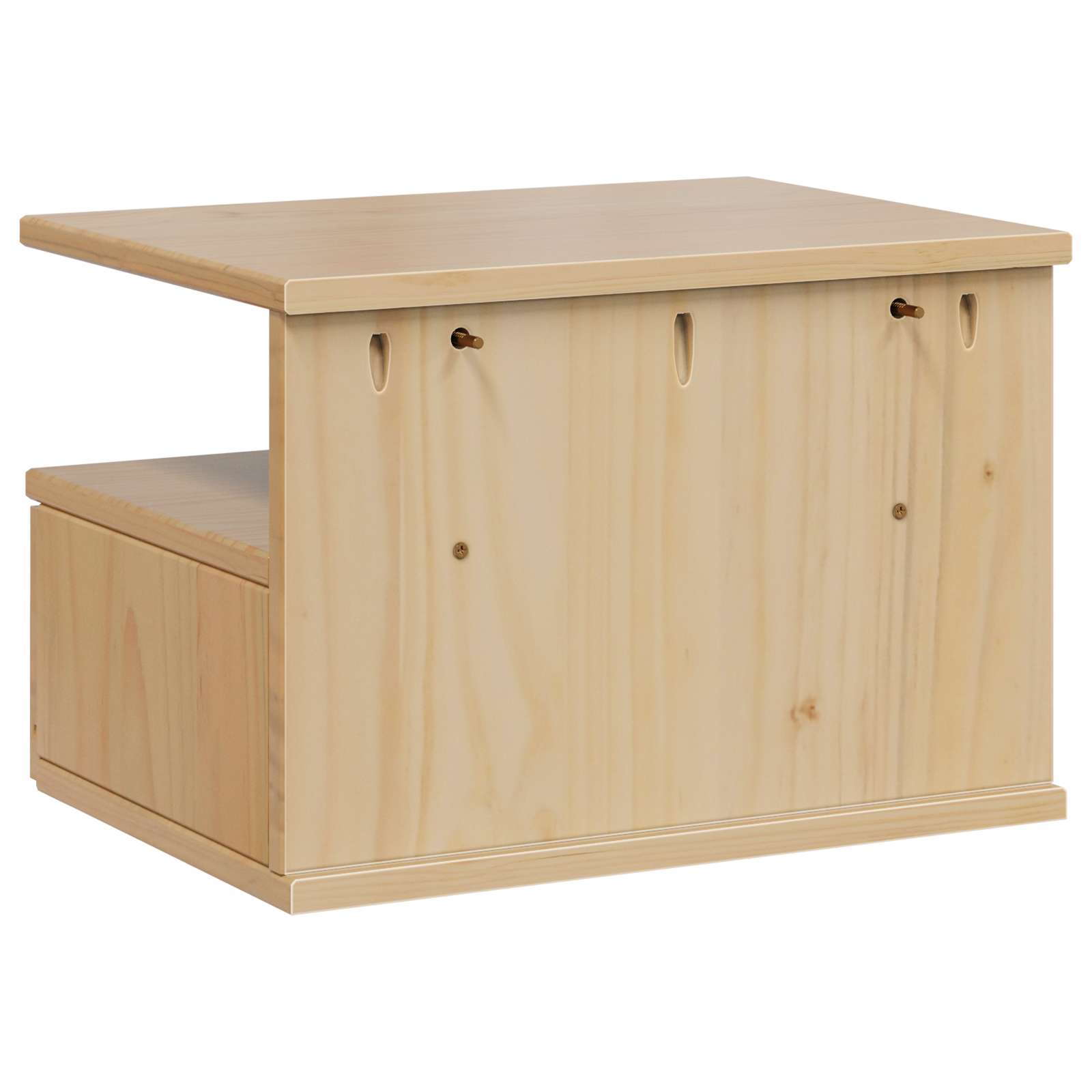 Nattbordskap Med Skuff Honning Brun 40 X 31 X 27 Cm Massiv Furu