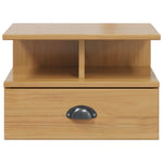Nattbordskap Med Skuff Honning Brun 40 X 31 X 27 Cm Massiv Furu