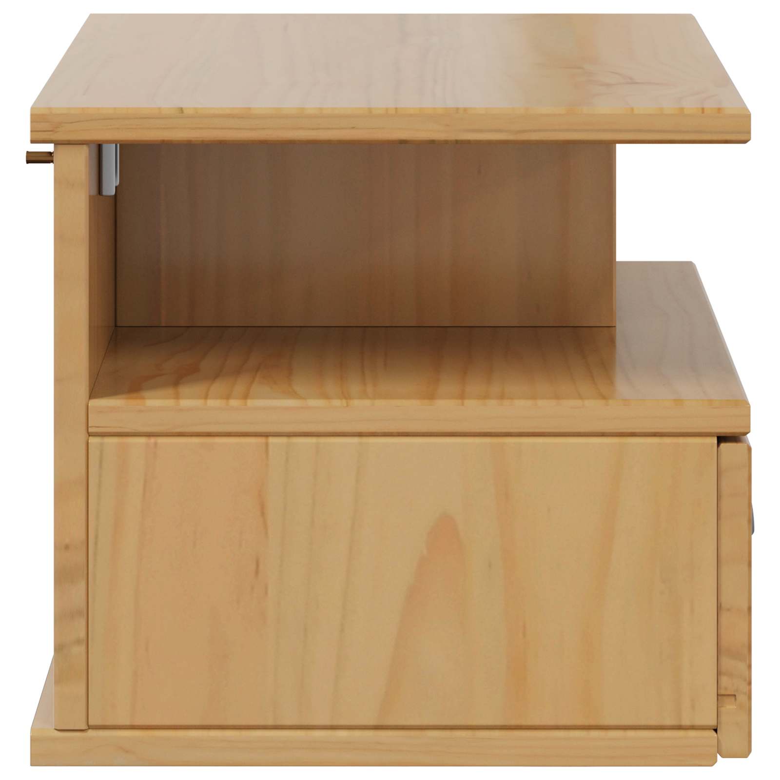 Nattbordskap Med Skuff Honning Brun 40 X 31 X 27 Cm Massiv Furu